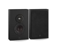DALI SONIK On-Wall Passive Hi-Fi Speakers 2-Way Design, 4.5″ Wood Fiber Woofer, 1″ Soft Dome Tweeter, Black Ash (Pair)