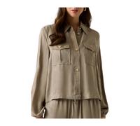 Dalia Fluid Crop Shi - female - Guess - Shirts - Brown - S - Blouses & Shirts S