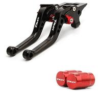 DALIDAK for Yamaha TMAX 530 tmax530 SX DX 2012-2020 2019 2018 TMAX 500 08-12 Motorcycle Short Brake Clutch Levers Tire Valve caps Cover(Black red A)