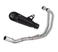 DALIDAK For Yamaha YZF R3 MT03 R25 2015-2025 Motorcycle Full Exhaust S-y-stem Modify Straight Through Header Pipe Connect Project Muffler(C BK with Laser)
