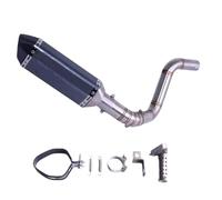 DALIDAK Motorcycle Exhaust Muffler Full System Middle Link Pipe Slip On For K-T-M DUKE 125 150 200 390 2012-2016(B with AK sticker)