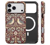 DALIHEBO Vintage Bird Floral Phone Case for iPhone 17 Pro Max, Botanical Garden Magnetic Cover-10