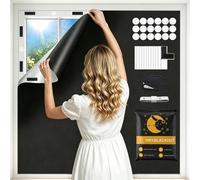 Dalimee Blackout Blind No Drill for Windows, 300x145CM Portable Blackout Roller Blind Stick On, Cut to Size, Complete Light Blockage and Easy Fit, Fit for Bedroom, Attic, Baby Room, Hotel, etc.