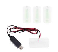 DALIN D Battery Eliminator 2m USB Powered Can Replace 1 to 4pcs 1.5V LR20 D Battery