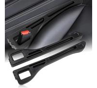 DALIUZEHUI 4 Pcs Car Seat Gap Filler and Car Seat Hooks Set for Ford Ranger Wildtrak 2015-2022, Vehicle Mounted Gap Leak Proof Filling Strip Seat Gap Leakproof Filling Strip