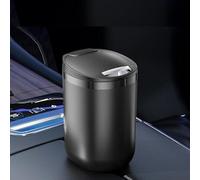 DALIUZEHUI Car Ashtray for VW Tiguan III 2024, Ashtray with Lid Smell Proof, Sealed, Flame Retardant, High Temperature Resistant, Large Capacity Ashtray,Black