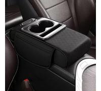 DALIUZEHUI Center Console Pad for Skoda Fabia Hatchback 4 (IV), Car Armrest Cushion Leather Armrest Box Pad Car Armrest Protective Cover,Black A