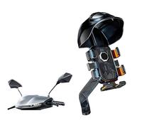 DALIUZEHUI Motorcycle Phone Mount for Yamaha MT-07, Phone Holder Bike Anti Vibration Waterproof 360°Rotation Moped Cell Phone Mount, rear mirror seat type
