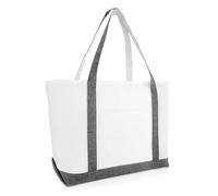 DALIX 23" Premium 24 oz. Cotton Canvas Shopping Tote Bag, Gray, XL