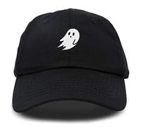 DALIX Ghost Embroidery Dad Hat Baseball Cap Cute Halloween, Black, One Size