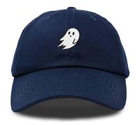 DALIX Ghost Embroidery Dad Hat Baseball Cap Cute Halloween, Navy Blue, One Size
