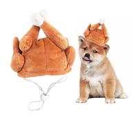 DALJIAFA Cat Thanksgiving Turkey Hat Small Dog Pet Drumstick Cap Headpiece Headwear Puppy Party Hat for Halloween Parade Christmas Xmas Cosplay Dress Up Holiday Festival Birthday Party Accessories