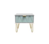 Dallas 1 Drawer Bedside (Ready Assembled) Ready Assembled 2 U Duck Egg Blue One Size