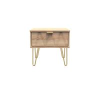 Dallas 1 Drawer Bedside (Ready Assembled) Ready Assembled 2 U Light Oak One Size