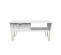 Dallas 1 Drawer Coffee Table In White Matt (Ready Assembled)