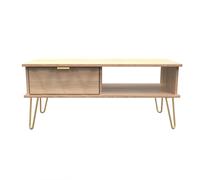 Dallas 1 Drawer Coffee Table (Ready Assembled) Ready Assembled 2 U Light Oak One Size