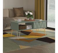 Dallas 1 Drawer Coffee Table (Ready Assembled) Ready Assembled 2 U Pale Green One Size