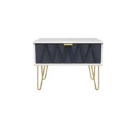 Dallas 1 Drawer Wide Side Table (Ready Assembled) Ready Assembled 2 U Dark Blue One Size