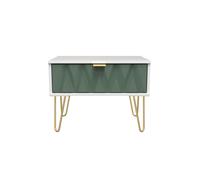 Dallas 1 Drawer Wide Side Table (Ready Assembled) Ready Assembled 2 U Green One Size