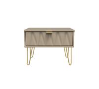 Dallas 1 Drawer Wide Side Table (Ready Assembled) Ready Assembled 2 U Light Brown One Size