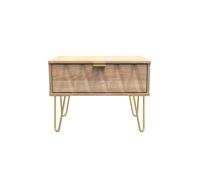 Dallas 1 Drawer Wide Side Table (Ready Assembled) Ready Assembled 2 U Light Oak One Size