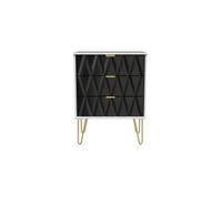 Ready Assembled 2 U Dallas 3 Drawer Midi Sideboard (Ready Assembled) in Black Ready Assembled 2 U Black