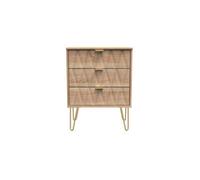 Dallas 3 Drawer Midi Sideboard In Bardolino Oak (Ready Assembled)