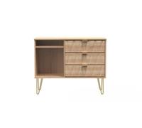 Dallas 3 Drawer Tv Unit In Bardolino Oak (Ready Assembled)