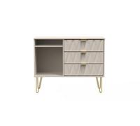 Ready Assembled Copenhagagen 3 Drawer Tv Unit With Legs - Kashmir Matt, White