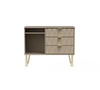 Dallas 3 Drawer Tv Unit In Mushroom (Ready Assembled)