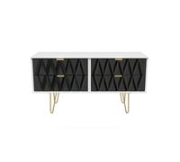 Dallas 4 Drawer Bed Box (Ready Assembled) Ready Assembled 2 U Black One Size