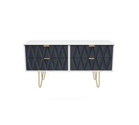 Dallas 4 Drawer Bed Box (Ready Assembled) Ready Assembled 2 U Dark Blue One Size