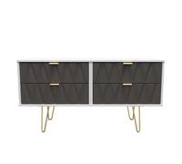 Dallas 4 Drawer Bed Box (Ready Assembled) Ready Assembled 2 U Dark Grey One Size