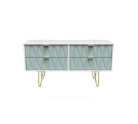Dallas 4 Drawer Bed Box (Ready Assembled) Ready Assembled 2 U Duck Egg Blue One Size