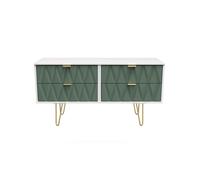Dallas 4 Drawer Bed Box (Ready Assembled) Ready Assembled 2 U Green One Size