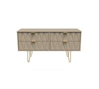 Dallas 4 Drawer Bed Box (Ready Assembled) Ready Assembled 2 U Light Brown One Size