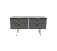 Dallas 4 Drawer Bed Box (Ready Assembled) Ready Assembled 2 U Mid Grey One Size