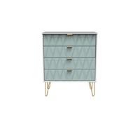 Dallas 4 Drawer Chest (Ready Assembled) Ready Assembled 2 U Duck Egg Blue One Size