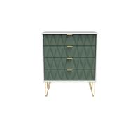 Dallas 4 Drawer Chest (Ready Assembled) Ready Assembled 2 U Green One Size