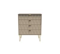 Dallas 4 Drawer Chest (Ready Assembled) Ready Assembled 2 U Light Brown One Size