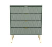 Dallas 4 Drawer Chest (Ready Assembled) Ready Assembled 2 U Pale Green Medium