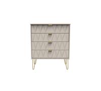 Dallas 4 Drawer Chest (Ready Assembled) Ready Assembled 2 U Taupe One Size