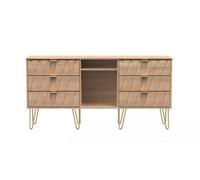 Dallas 6 Drawer Sideboard In Bardolino Oak (Ready Assembled)