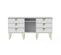 Dallas 6 Drawer Sideboard (Ready Assembled) Ready Assembled 2 U White One Size