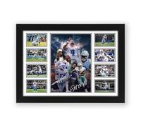 Dallas Cowboys NFL America's Team Signed Poster Print - Limited Edition Autograph Fan Gift - Collectible Memorabilia Wall Art Merchandise (A4 Framed)