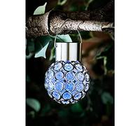 Dallas Hanging Solar Powered Light Includes Rechargeable Solar Battery Colour Changes from Red, to Blue, to Green for Domestic and Garden Use Only.