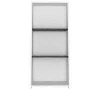 Dallas Low Bookcase - White and Grey