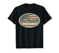 Dallas Patriotic Camo Streetwear 70s 90s Inspired USA Flag T-Shirt