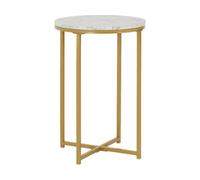 Seconique Dallas Side Table - Marble/Gold Effect, Multi