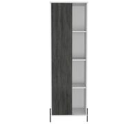 Dallas Tall Display Cabinet - White and Grey